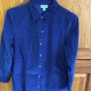 jJ Jill Women’s dark turquoise PM button front shirt